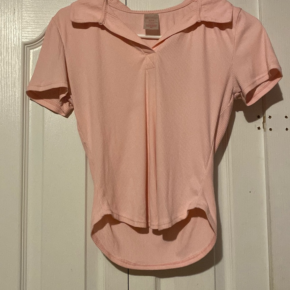 No Boundaries | Pink Collared Shirt